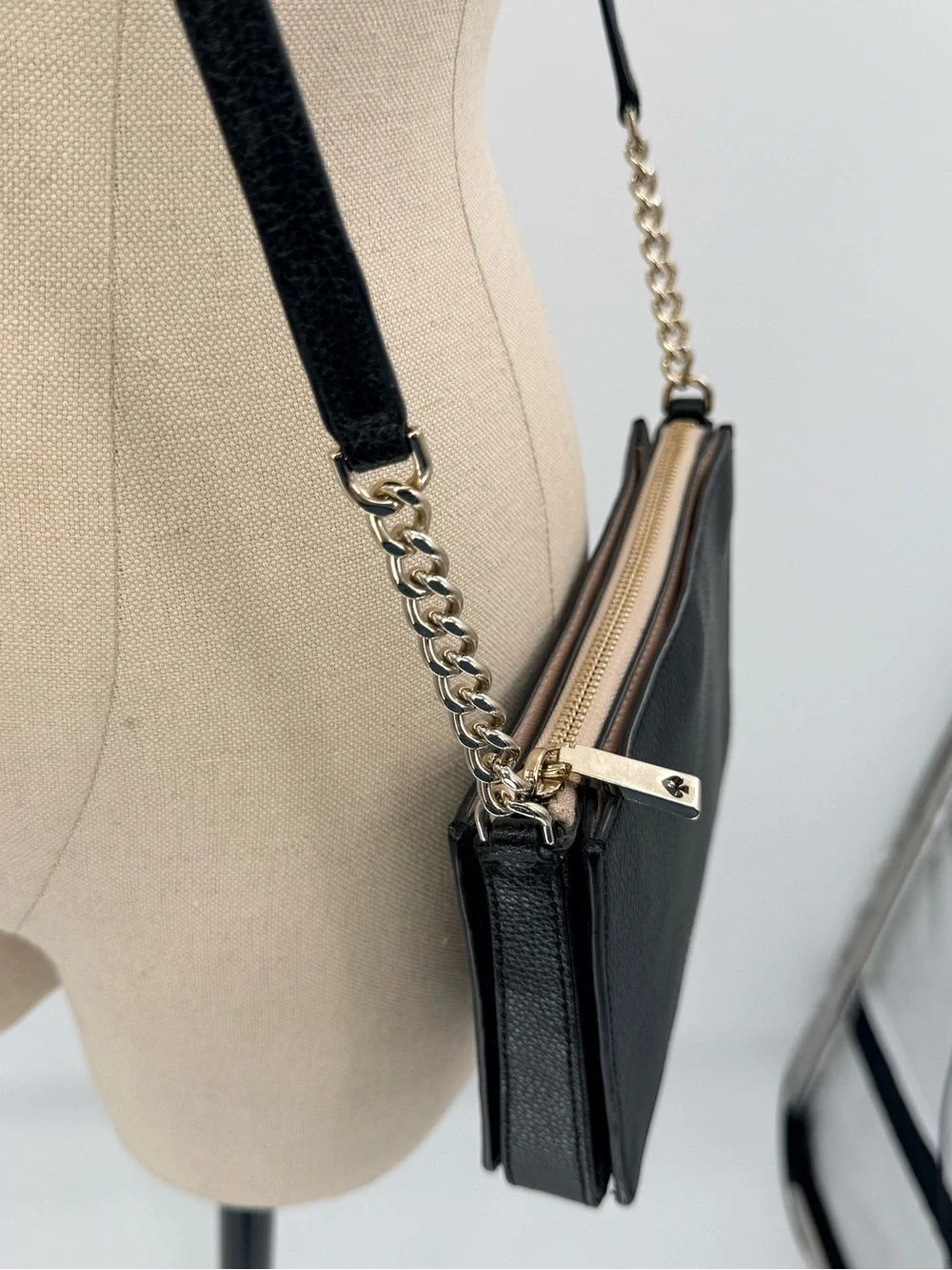 Kate Spade New York Black Pebbled Leather Shoulder Bag & Wallet Set Classic